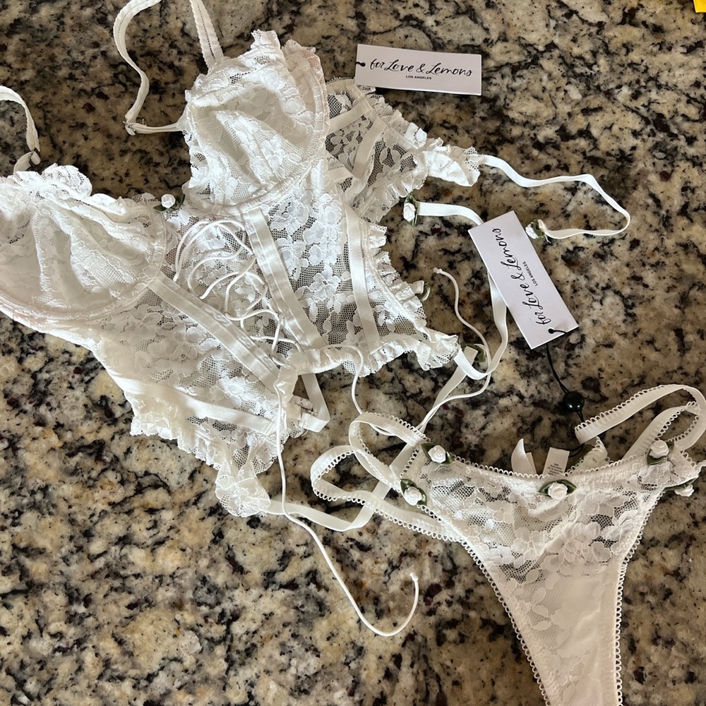 New with tags For Love And Lemons lingerie set